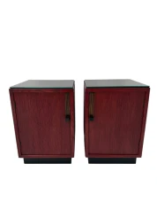 Two Art Deco Modernist Nightstands by A.H. Jansen for L.O.V. Oosterbeek, 1920s